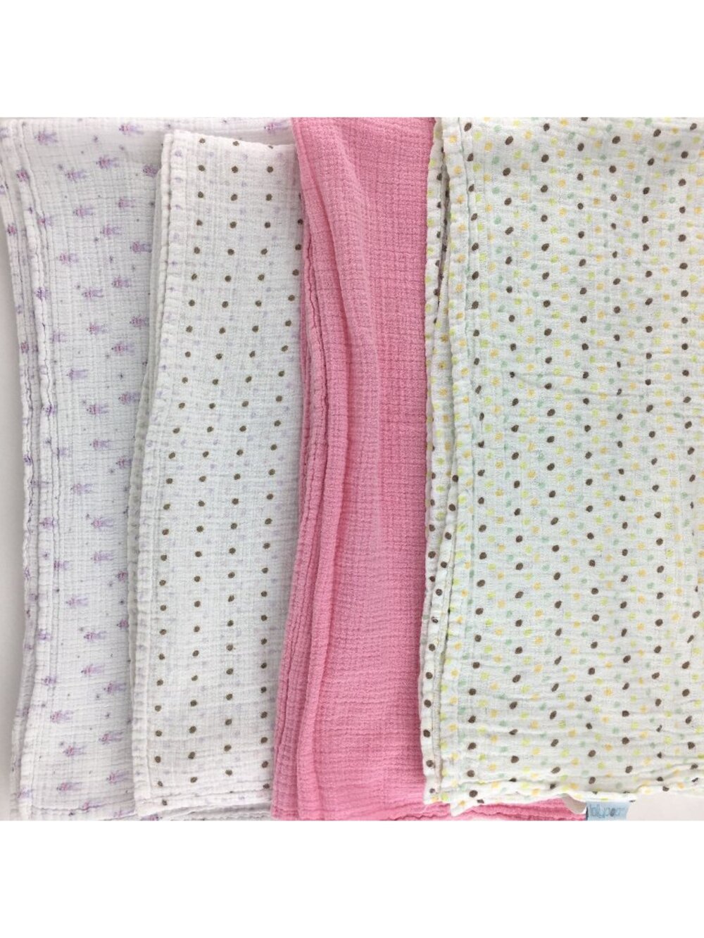 Lollypop Cotton Muslin Infant Baby Girl Swaddle Blankets Cloths Lot of 4